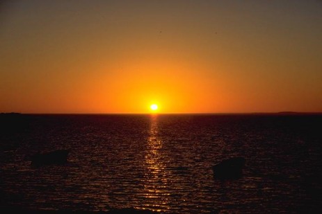 Sonnenuntergang in Laguna San Ignacio