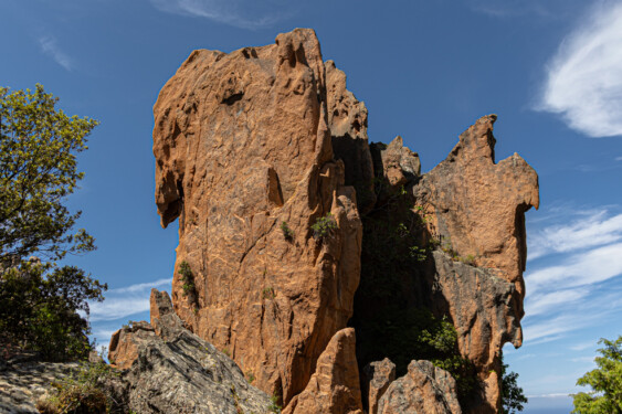 Felsformation auf Wanderung Calanques de Piana
