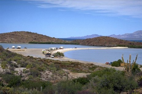 Camping am Strand in Baja California
