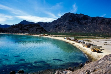 Camping am Strand in Baja California