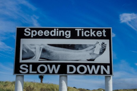 Warnschild Speeding Ticket Neuseeland